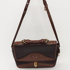 Dooney & Bourke Black/Brown Leather Shoulder Bag (A7 211414)